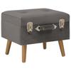 Day and Night - Day and Night Gray Velvet Storage Stool 40 Cm