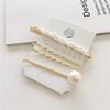 4Pcs/Set Sweet Faux Pearl Metal Barrette Women Hair Side Clip Hairpin Headwear