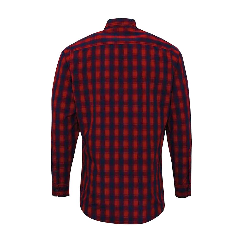 Premier Mens Mulligan Check Long Sleeve Shirt