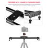 Andoer Camera Video Dolly Slider Kit s 3-kolovým auto Dolly Car 3 rychlostně nastavitelné + 60 cm/23,6 palce