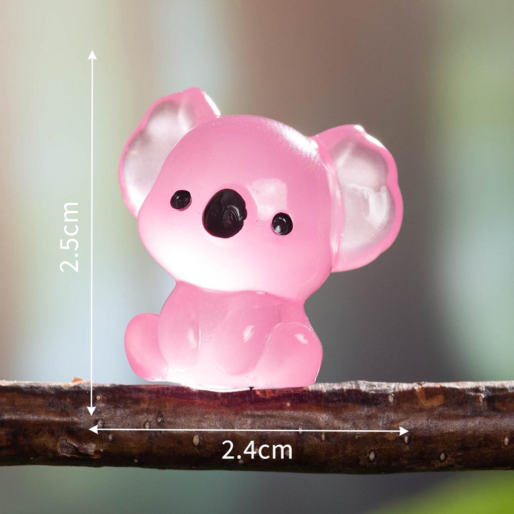 Glow-in-the-dark Koala Micro Landscape Gardening DIY Crystal Ball Decoration Accessories Cute Little Koala Resin Decoration
