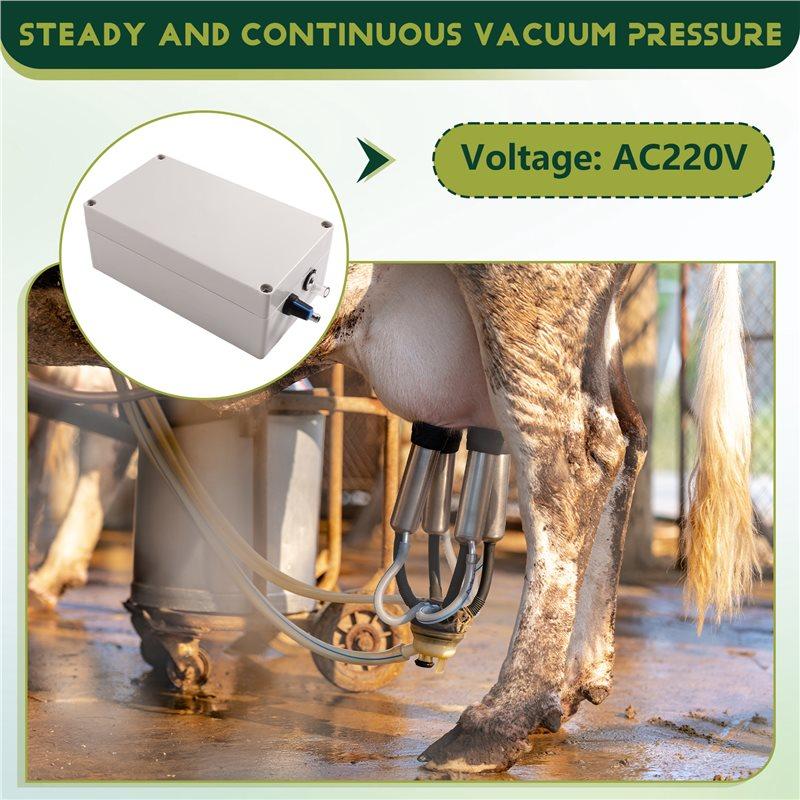 A25F-12V Elektrische Pumpe Melkmaschinen Zubehör Vakuumpumpe Nicht Enthalten Eimer Für Esel Schaf Kuh Pferd EU-Stecker
