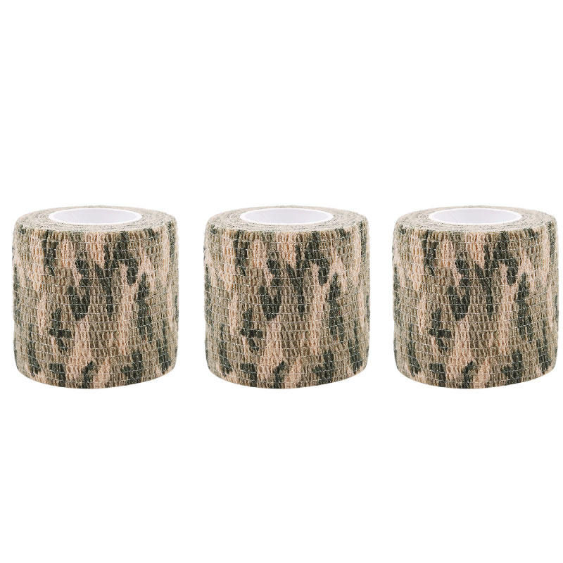 1PC/3PCS Outdoor Camouflage Tape Wrap Self-Adhesive Telescopic Multifunctional Non-Woven Stretch Bandage Tape Accessories For Camping Hunting