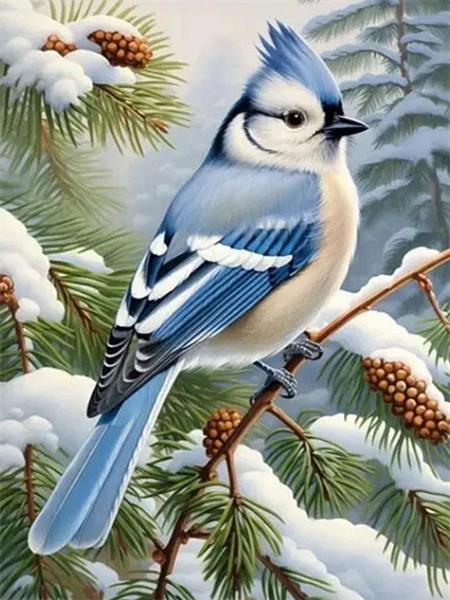 Diamond Art Painting Bird Animal 5D Diy Embroidery Mosaic Tree Snow Full Square Round Handmade Home Decor