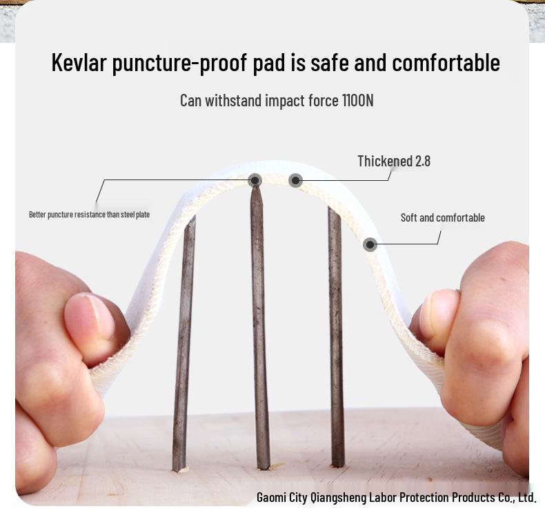 Four Seasons Men's Breathable Safety Work Shoes - Anti-Smash, Anti-Puncture, Insulated, Low-Top Construction Footwear