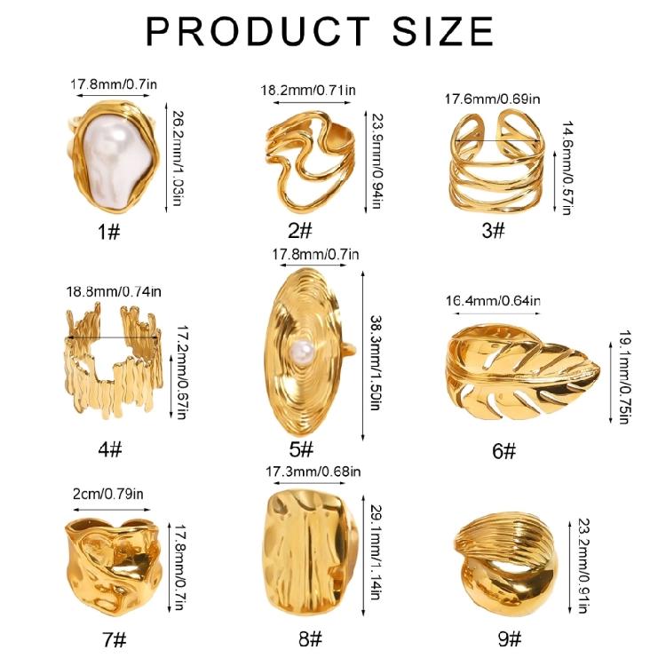 Elegant Oversized Rings Craft of Sturdy Stainless Steel and Crystals Suitable for Any Occasion Stylish Outfits