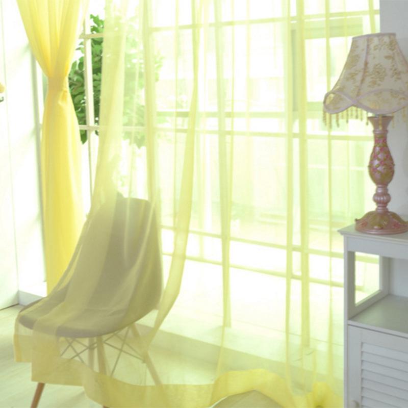 Drape Solid Color Wedding Organdy Transparent Window Screening ...