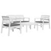 Day and Night - Day and Night Garden Furniture Set 4 Pieces White Plastic