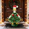 Tiered Tulle Dress for Goose Christmas Porch Outfit Santa with Plush Scarf And Hat Apparel Festive Winter Holiday Costume Outdoor Lawn