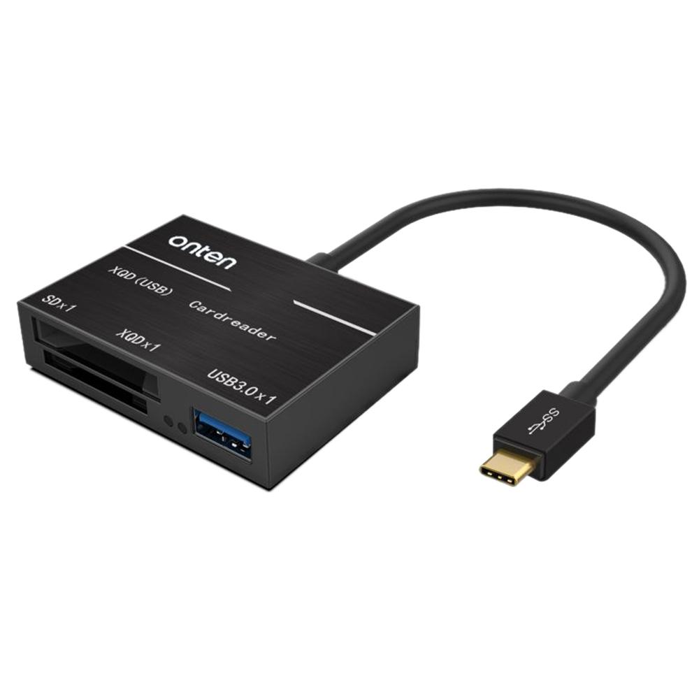 

ONTEN OTN-9189 Type-C to XQD/SD Slot + USB 3.0 High Speed Data Transfer 3 in 1 Card Reader A