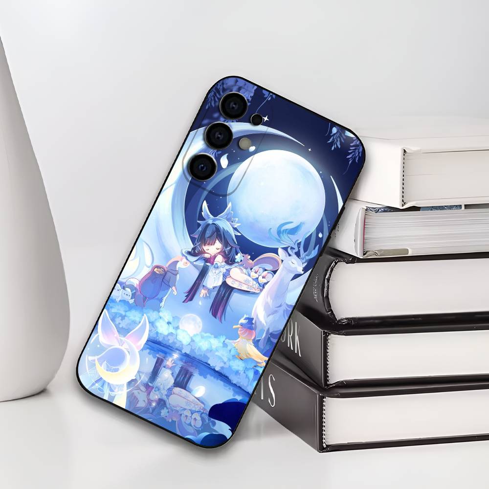 C-Columbina G-Genshin I-Impact Phone Case For Samsung S25,S24,S21,S22,S23,S30,Ultra,S20,Plus,Soft Silicone Black Cover