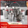 Stainless Steel Storage Bucket with Handle