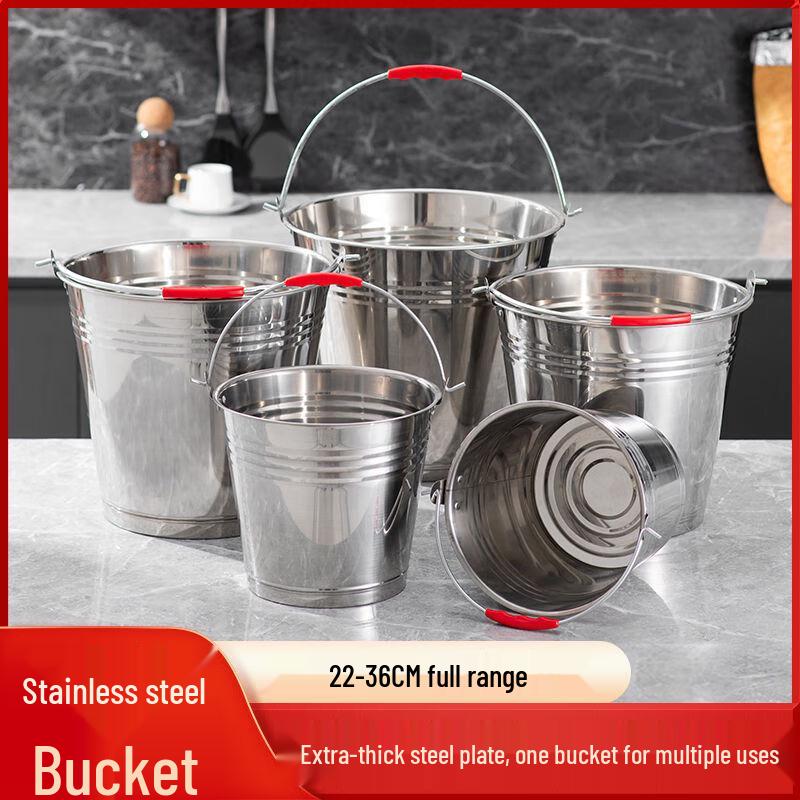 Stainless Steel Storage Bucket with Handle