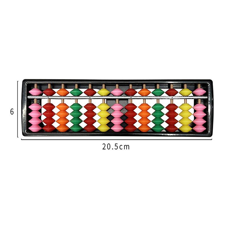 

Портативные китайские 13-разрядные счеты-столбики с 5 костяшками, цветные, для арифметики, соробан, для вычислений, для счета, инструмент для изучения математики для детей