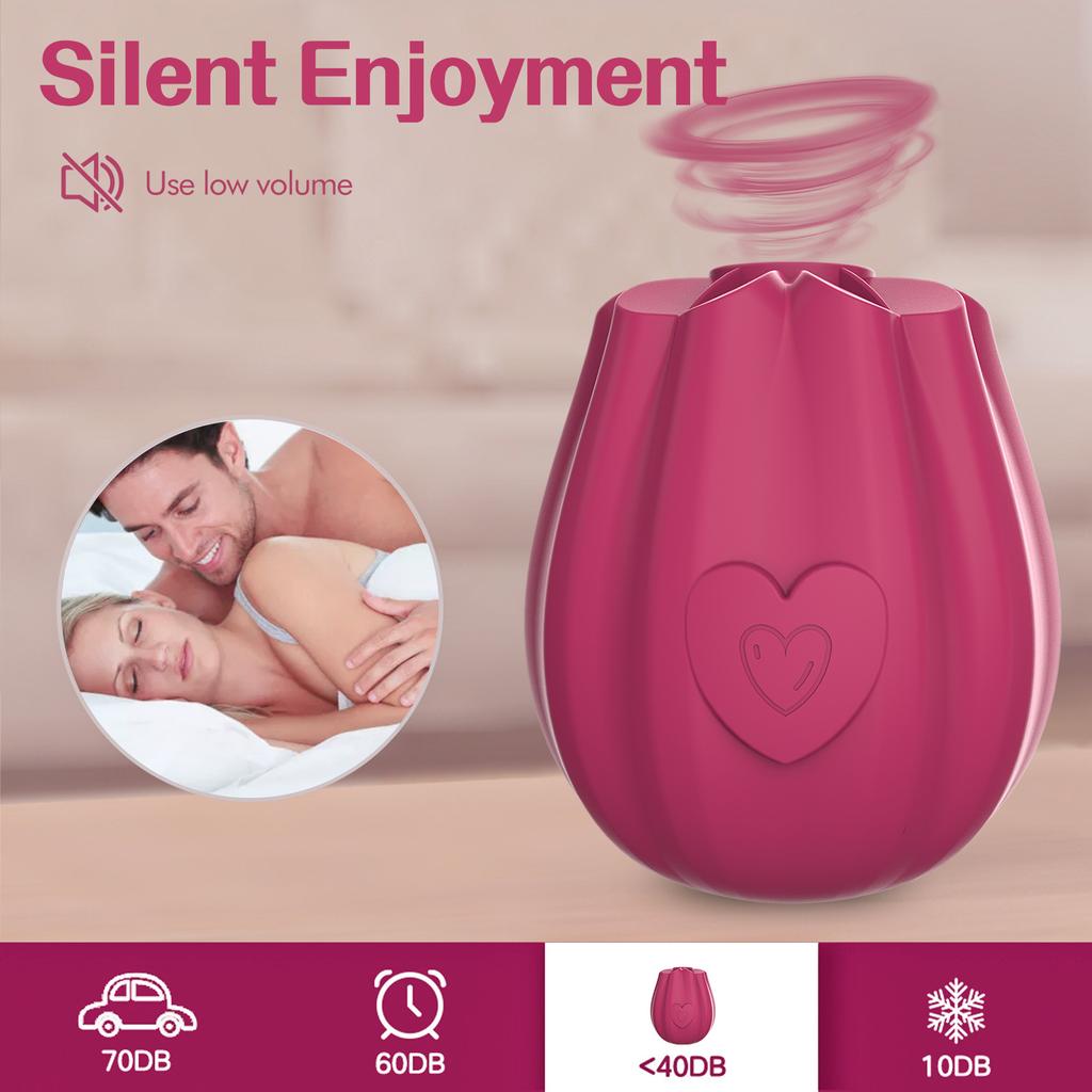 Rose Vibrator Vagina Sucking Vibrator Sucker Oral Licking Clitoris Stimulation Powerful Sex Toys For Women Rose Vibator Toy