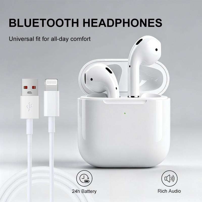Zweite Generation Air 2 Bluetooth 5.3 TWS Ohrhörer Half-In-Ear Kabelloses Headset Reichhaltiger Sound Freihändiges Telefonieren 24 Stunden Wiedergabezeit
