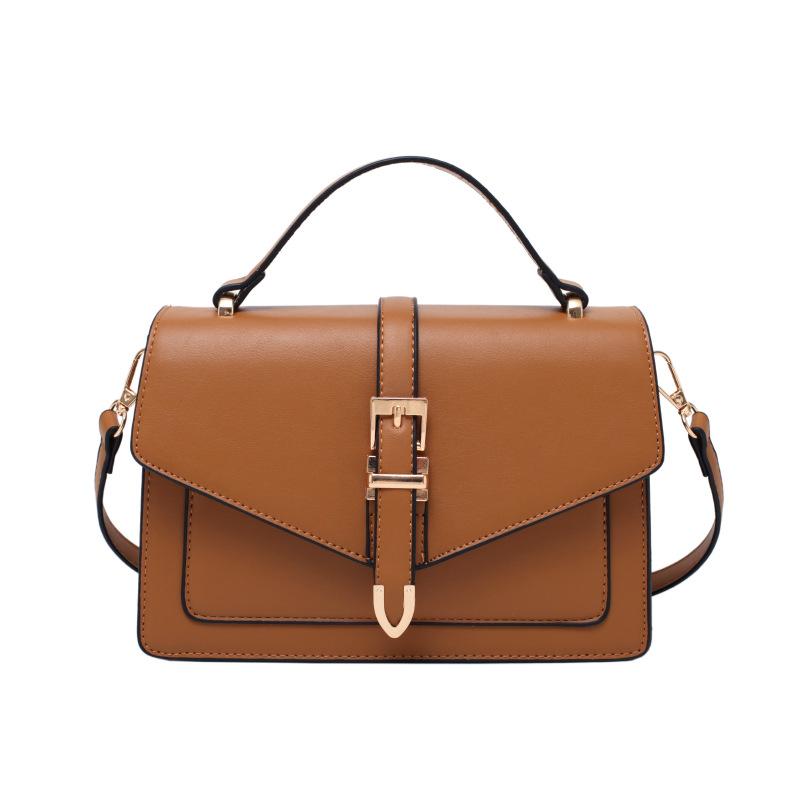 

Маленькая сумка женская сумка лето новая нишевая простая текстурная сумка-мессенджер модная портативная на плечо маленькая квадратная сумка светло-коричневого