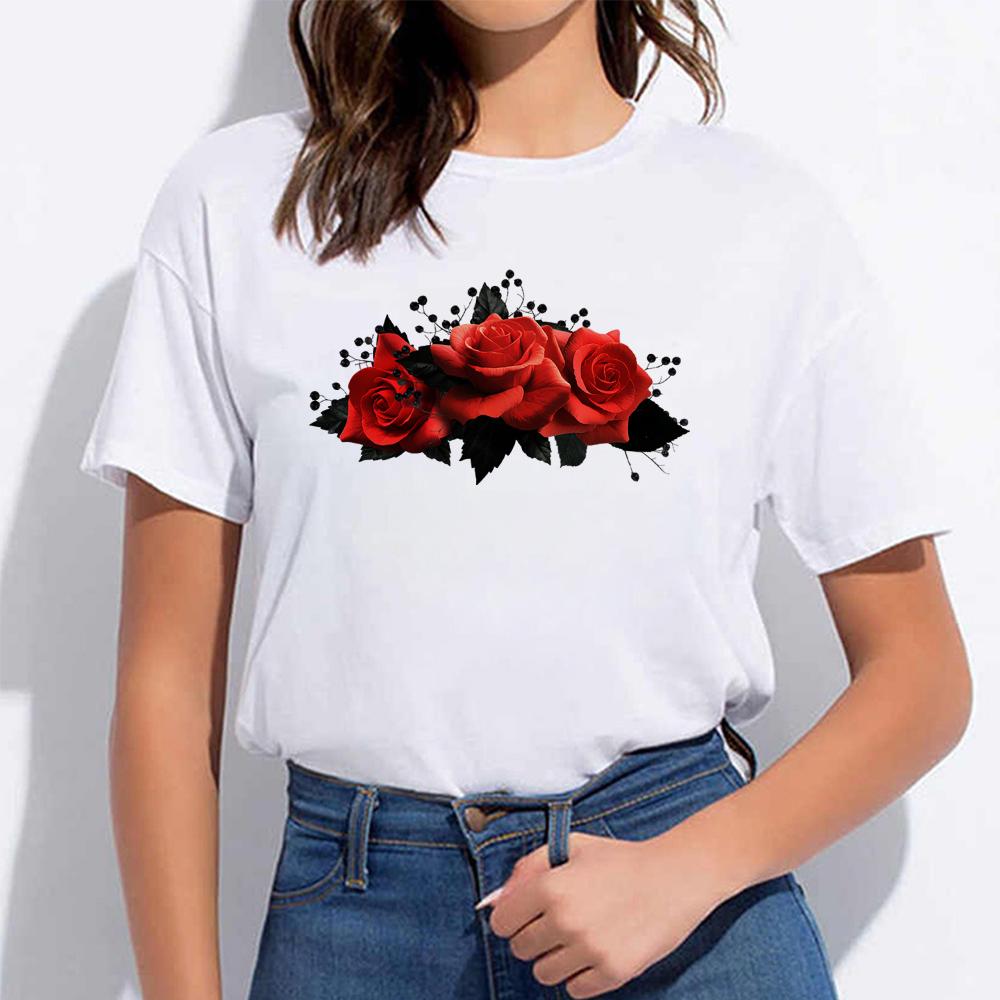 Women T Shirt Graphic Lady Clothes Fashion Flamingo Streetwear Simple Female T-Shirts White Casual Summer Ladies Tee T Shirt