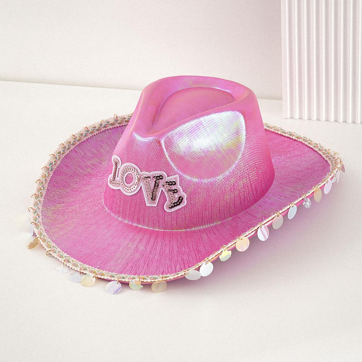 

Женский цилиндр LOVE с аксессуарами-кисточками, дизайн короны в виде сердца, идеально подходит для концертов M (56-58cm) розовый