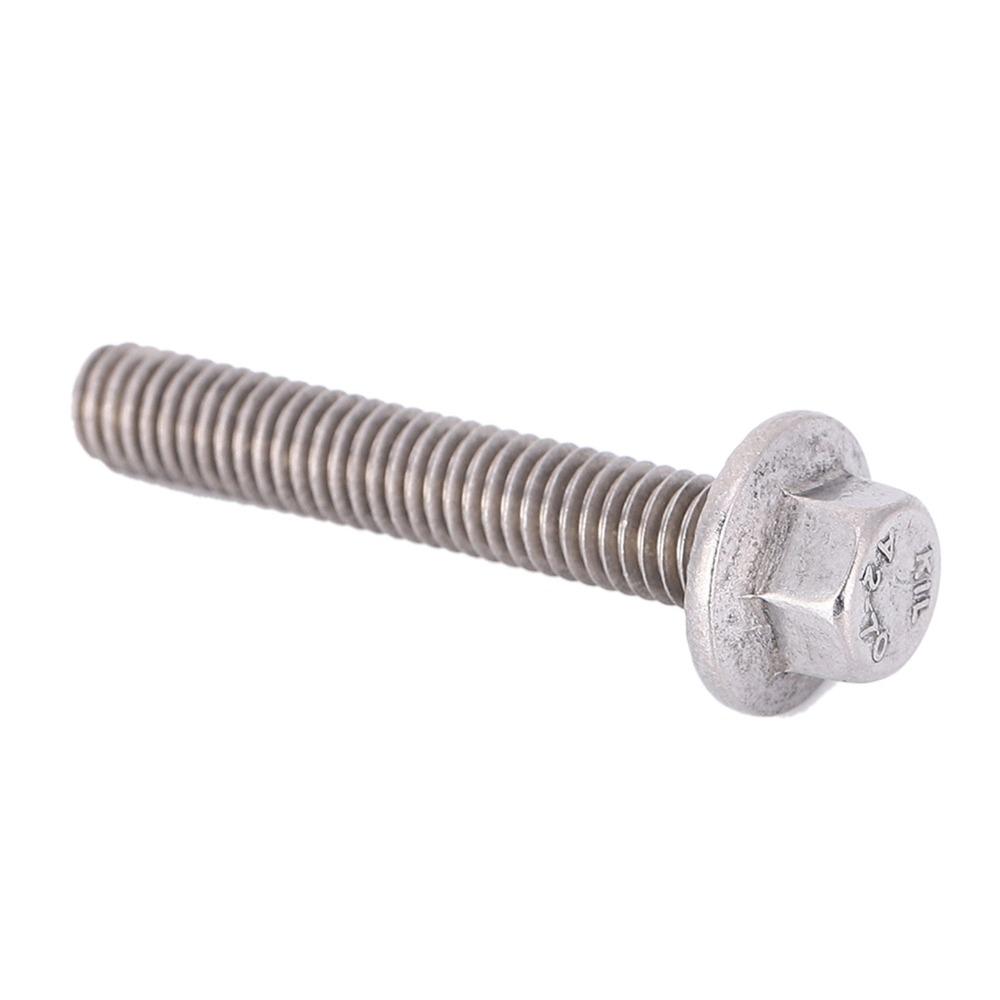 10pcs Serrated Locking Face Flange Bolts Cap Washer Head Serrated Flange Bolts Vehicle Protection