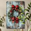 Merry Christmas Vintage Metal Tin Sign 8x12 Inch Durable Iron Wall Art for Home Bar Cafe Garage Decor Pre-Drilled Holes Easy Hang