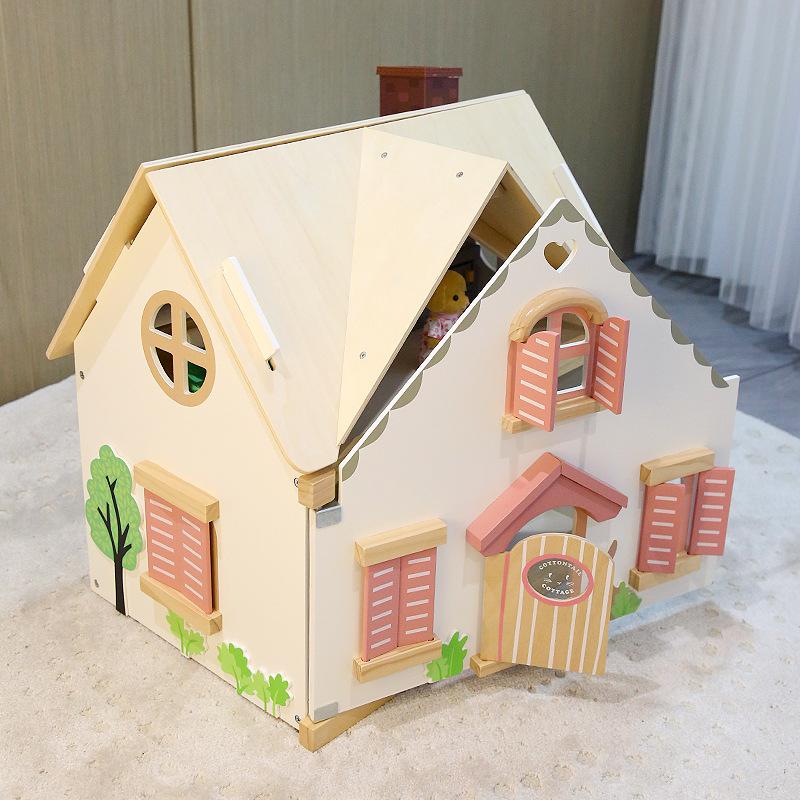 

Деревянный дом Замок Вилла Дом Моделирование Игрушки для родителей и детей разноцветный