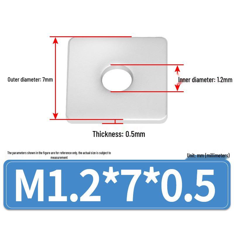 304 Stainless Steel Thickened Square Flat Washers M4-M24