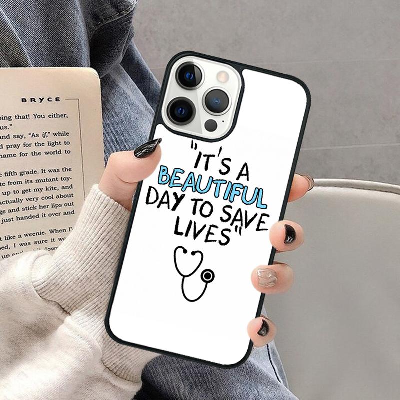 Beautiful Day To Save Lives Grey's Anatomy Phone Case for iPhone 17 Air 16 16e 15 Plus for Apple 13 11 12 14 Pro Max