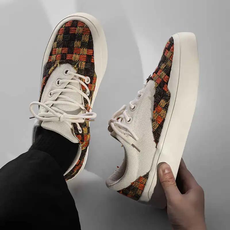 Fashion Thick Sole Ete Teens Male Loafers Genuine Men Shoes Black And White Sneakers Sports Deadlift Shows Sporty Pie Snearkers