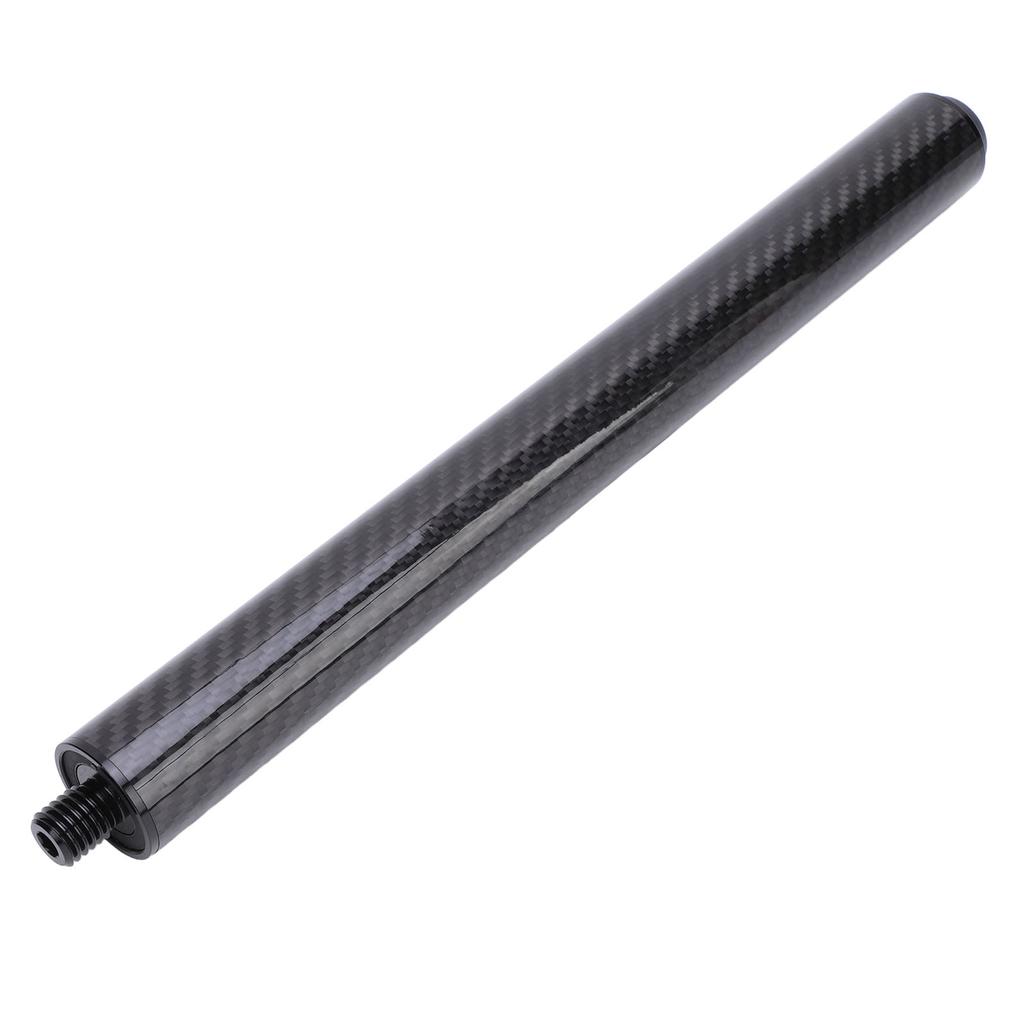 12 Inch Pool Cue Joint Extender with Bumper Billiard Stick Extension Carbon Fiber Tube for PERI