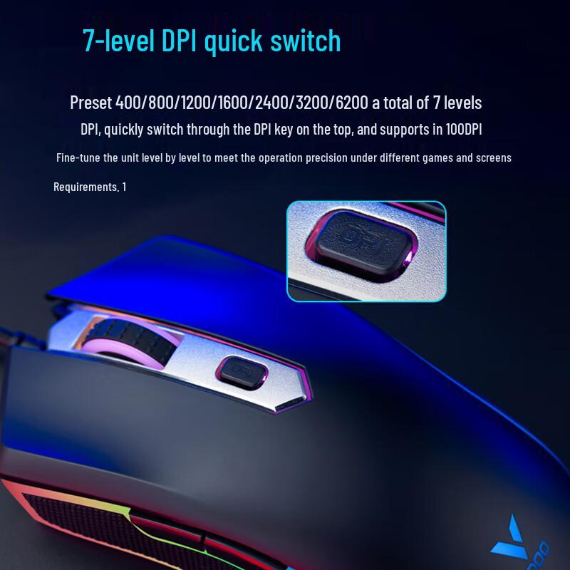 Rapoo V28S Wired RGB Gaming Mouse