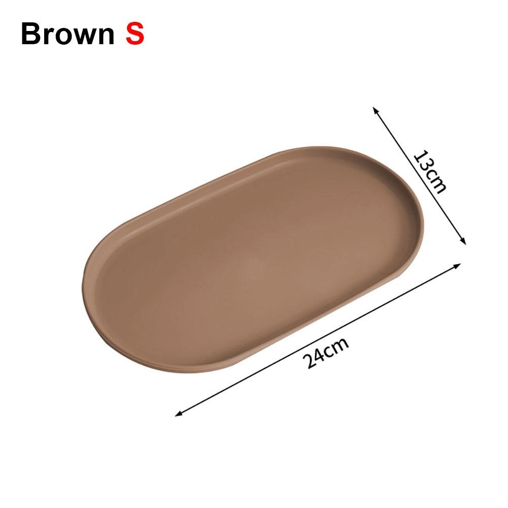 1Pcs New Stackable Fruit Plate Smooth Edge Oval Shaped Dessert Tray Reusable S/M/L Food Serving Tray for Home Kitchen