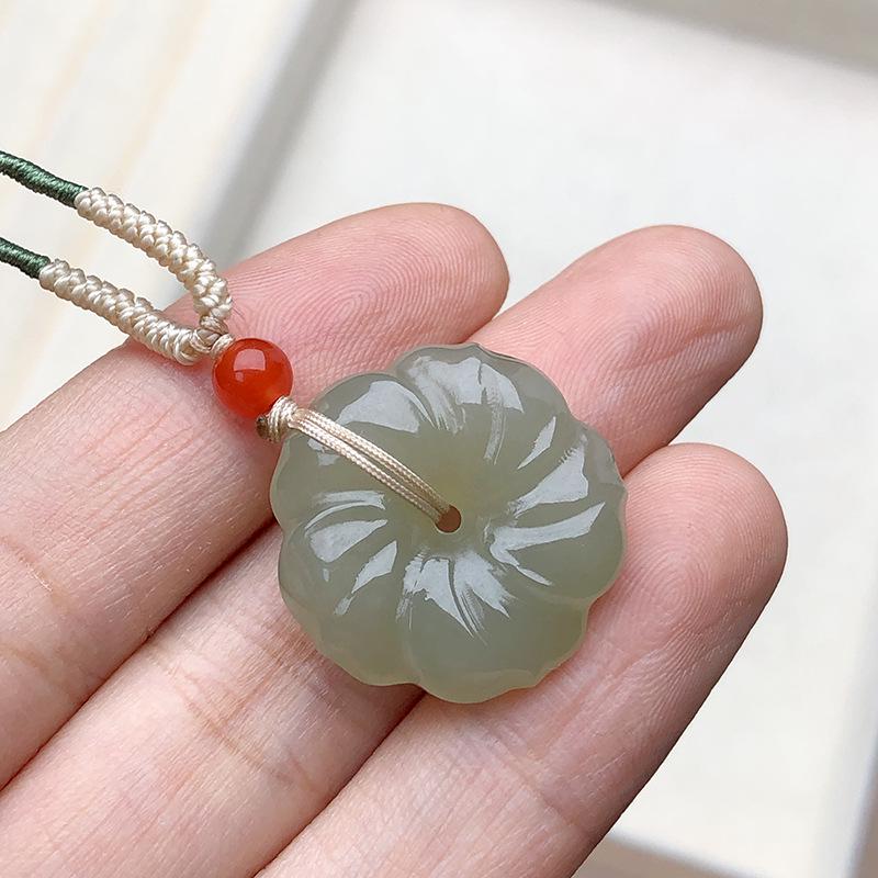Hetian Jade Pi Xiu Pendant Charm - Qingbai Stone Necklace for Couples