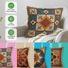 Retro Moroccan Style Cushion Pillowcase Printed Polyester 45X45Cm Throw Pillowcover Decorative Sofa Cushion Pillowslip Decor