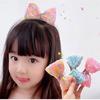 Children's color sequined three-dimensional bow hairpin girl cute princess top clip hair accessories