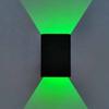 Telecontrol LED Wall Light 3W Modern Indoor Wall Lamp, Up Down Colorful Wall Mount Lights for Living Room Hallway Bedroom