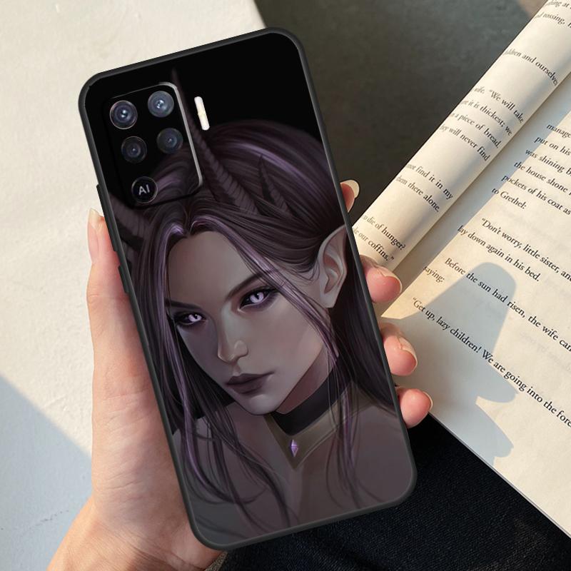 Devil Woman Case For Oppo A58 A98 A78 A18 A38 A60 A80 A40 A77 A57 A17 A74 A54 A94 A96 A76 A16 A15 A5 Pro