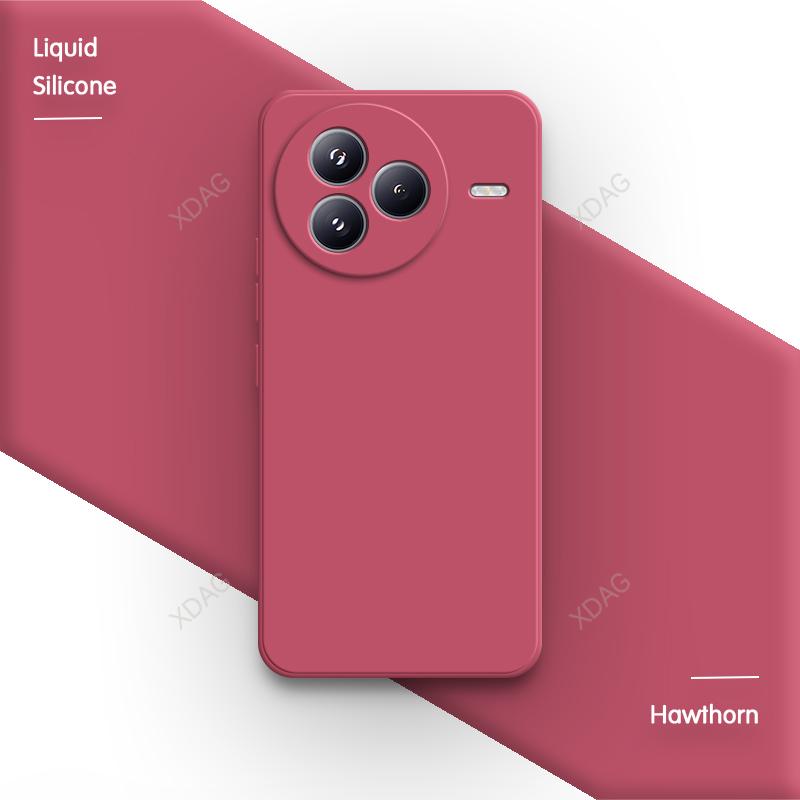 Simple Phone Case for Xiaomi Civi 5 Pro 5G Square Classic Shell Soft Original Internal Flocking Liquid Silicone Back Cover Funda