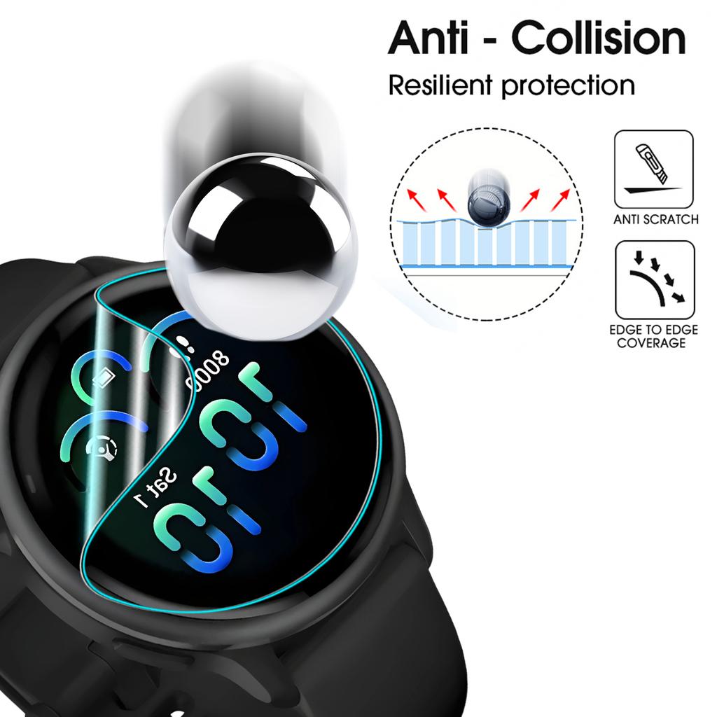Premium TPU Watch Hydrogel Film for Garmin Vivoactive 6 Waterproof HD Clear Anti-scratch Screen Protectors for Vivoactive 6