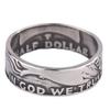 Classic US Morgan Coin Ring S925 Silver Plated Vintage Engraved God We Trust Statement Jewelry