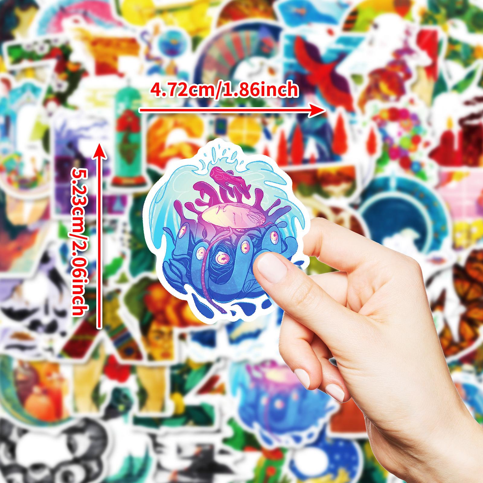 

50 Creative Hand-Drawn Alphabet Graffiti Stickers Kids Reward Cartoon Stickers Decorative Stationery Box Diary Rice