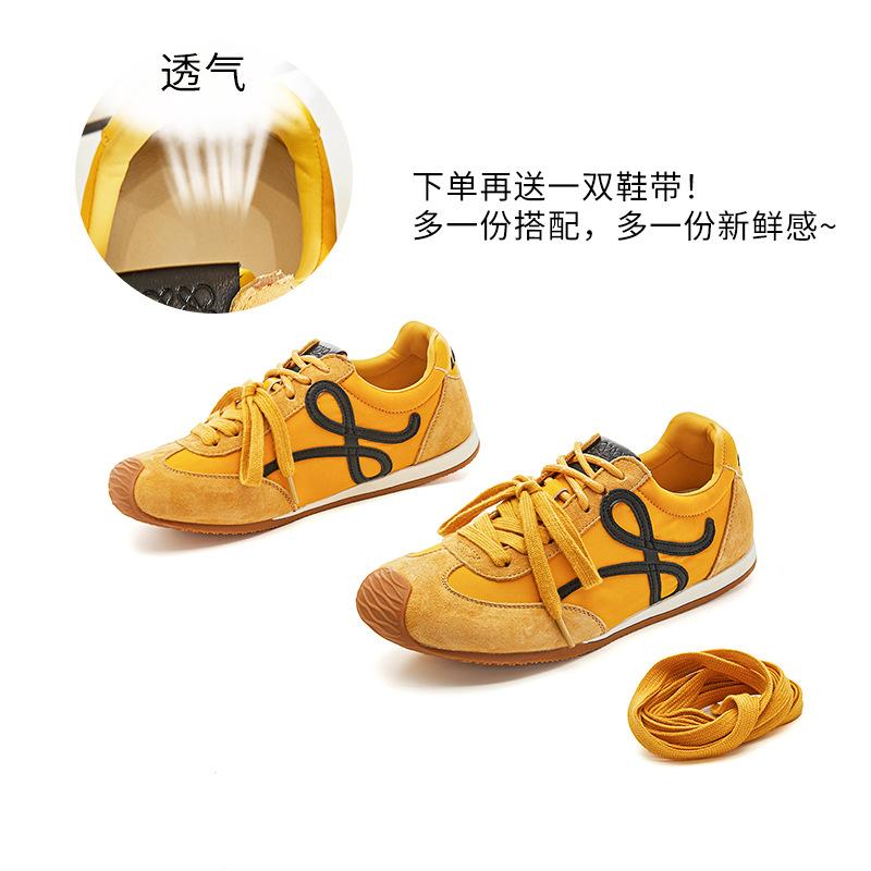 inner height increase 4cm pair of shoelaces Dexun shoes 2025 autumn new mango head Forrest Gump shoes women's casual sports shoes women