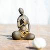 Outdoor Sitting Buddhism Statue Meditating Carving Statue Buddhism Sculpture for Peaceful Home and Garden Decoration