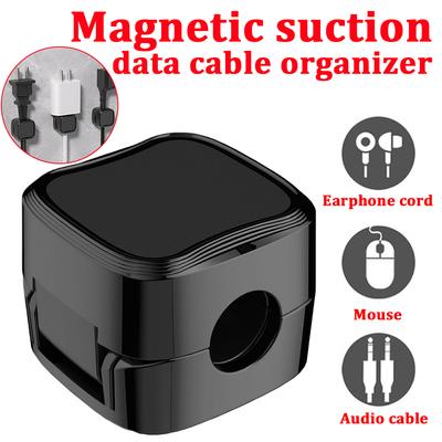 Mini Cable Organizer Holder Magnetic Cable Smooth Adjustable Cord Holder Under Desk Management Wire Keeper Car Cable Clips