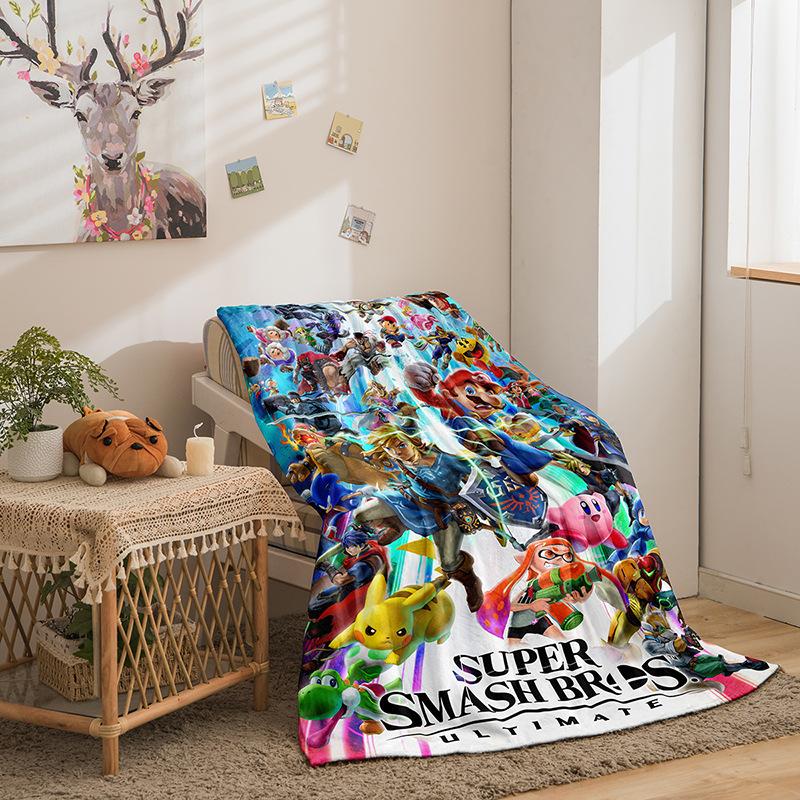 Cartoon Mario Series Double-Sided Flannel 3D Digital Printing Blanket Blanket