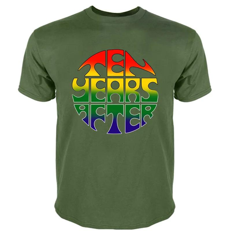 cotton t-shirts for Ten Years After: Rainbow Logo T-Shirt graphic t shirts cute tops Short sleeve graphic t-shirts