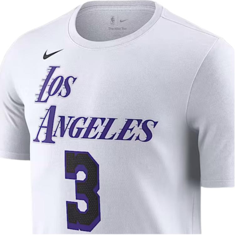New Nike Nba Los Angeles Lakers LeBron James City Edition T Shirt DV5993-107