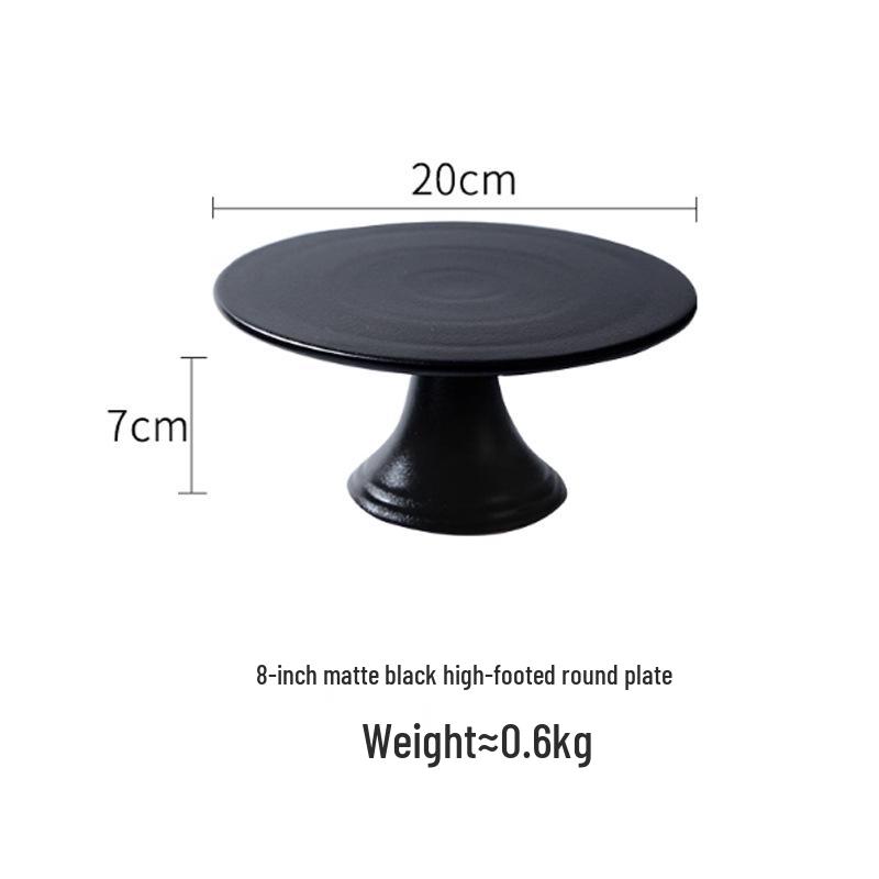 Ceramic High-Footed Afternoon Tea Dessert Stand and Tray