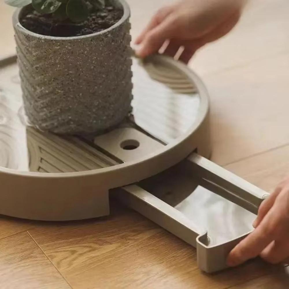 Heavy Duty Flower Pot Mobile Tray Round Rolling Plant Tray  For Home Garden Outdoor