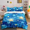 Blue Starry Bedding Set Bedding Duvet Cover Set Duvet Cover Pillowcases (1 * Duvet Cover 2 * Pillowcases, without duvet insert)